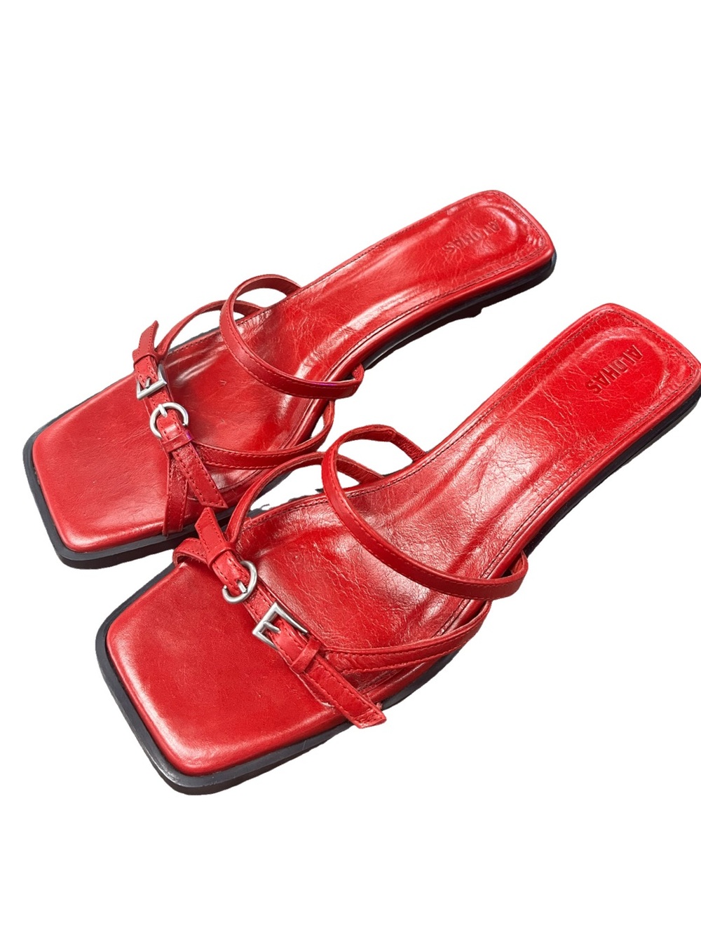 Alohas Liko Rift Red Leather Sandals - Picture 4 of 7